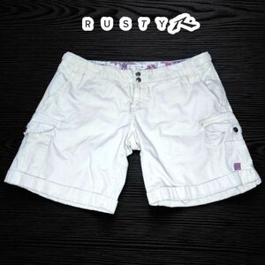 RUSTY SUPPLY CO. Cream Cargo Shorts - 12
